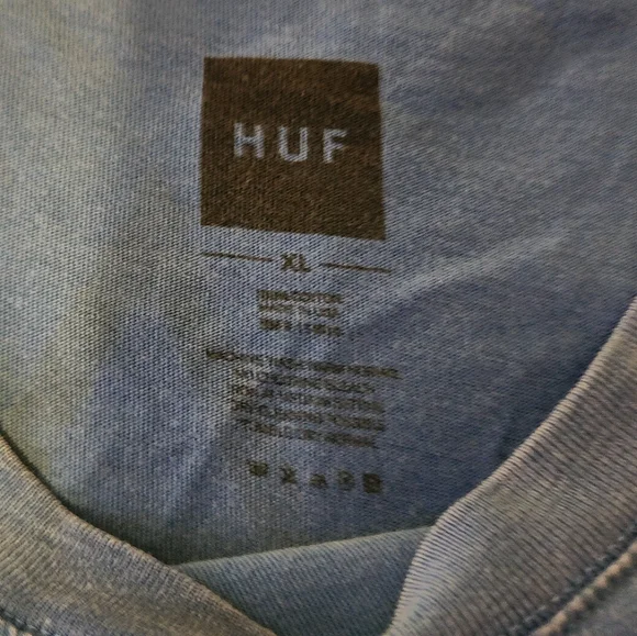HUF Men's Blue Graphic T-Shirt XL - Picture 2 of 8